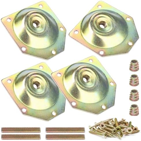 HUTLON 12-Degree Angled Leg Mounting Plates 4-Pack