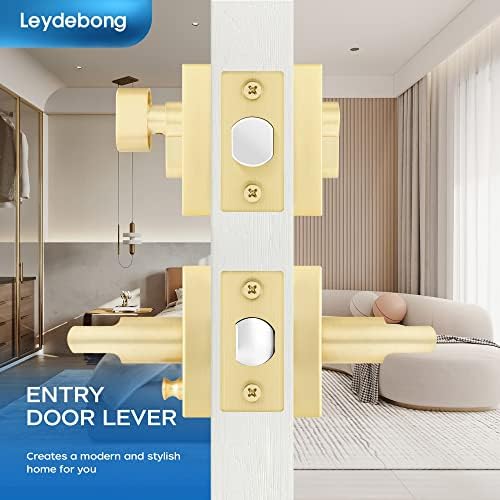Leydebong Gold Entry Door Handle Set
