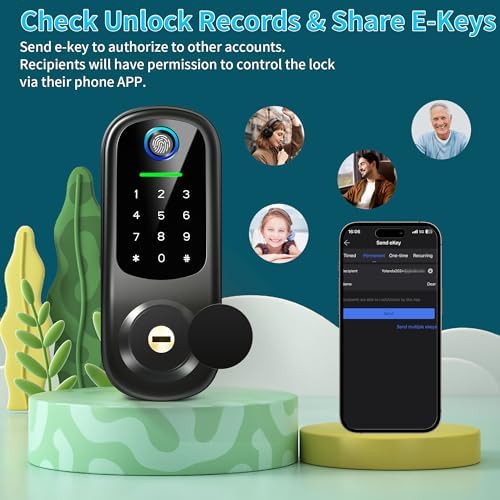 Yosimika Keyless Entry Door Lock with Fingerprint and Bluetooth