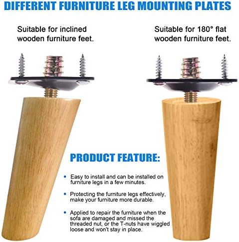 Furniture Legs and Mont Flat Angle Plate Set