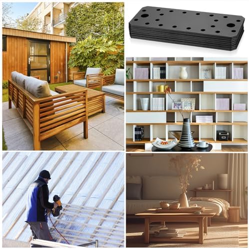 Heavy-duty Metal mending plates set for furniture repair