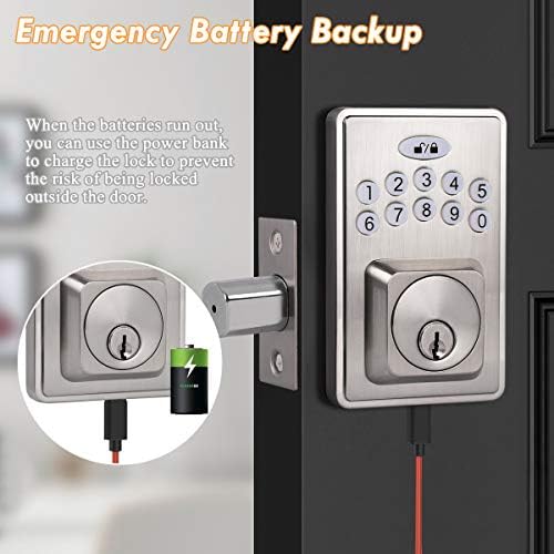 Probrico Smart Keypad Lock Keyless Security with 100 Codes Auto-Lock