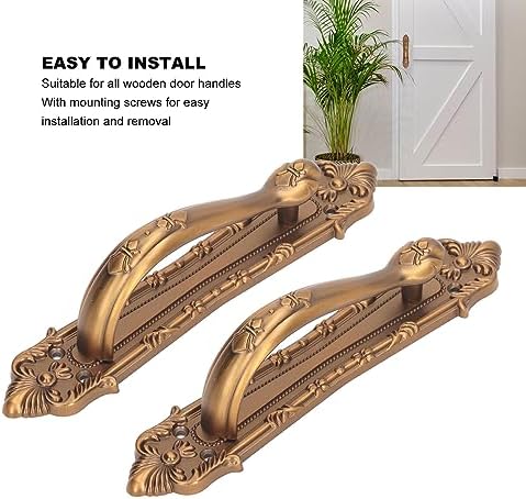 PerGar Heavy Duty Antique Barn Door Handle Set of 2 Large Rustic