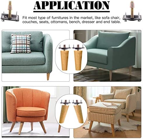 Furniture Legs and Mont Flat Angle Plate Set