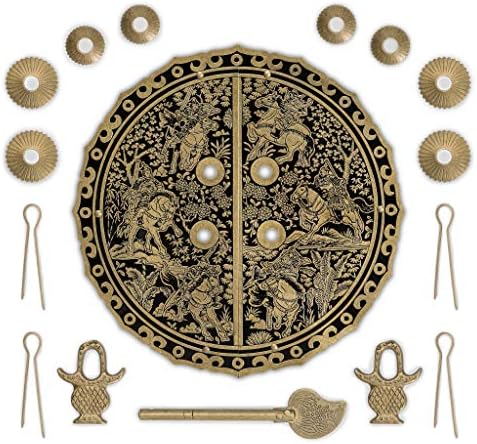 Hardware Philosophy 6-Horse Brass Cabinet Face Plate Set