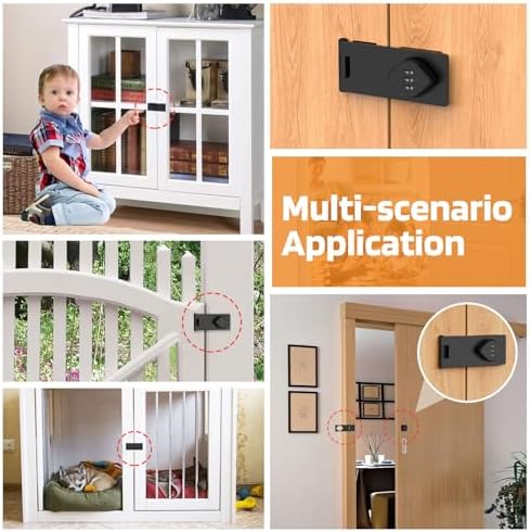 Keyless Combination Lock for Closet Doors 3-Digit