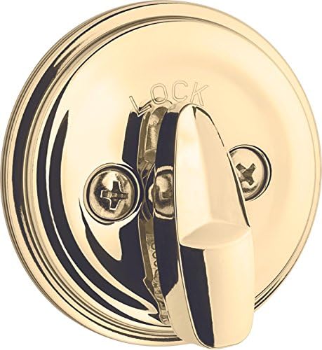 Kwikset 980 Single Cylinder Deadbolt featuring SmartKey in Polished Brass