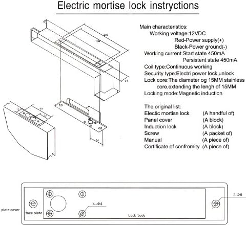 ZOTER Electric Deadbolt NC DC Mode Magnetic