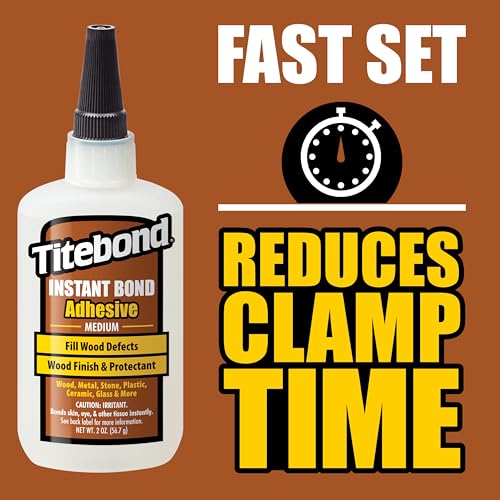 Titebond Instant Bond Medium Adhesive - Fast Setting Wood adhesive for Homerepair