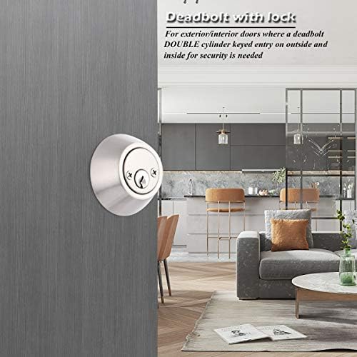 Gobrico 6Pack Keyed Alike Double Cylinder Deadbolts in Satin Nickel