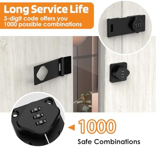 Keyless Combination Lock for Closet Doors 3-Digit
