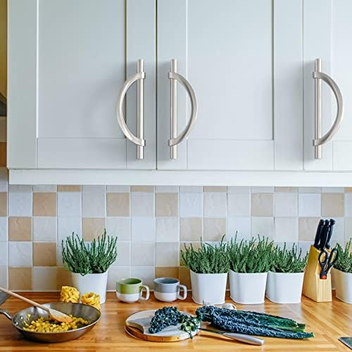 Amerdeco 10-Pack Brushed Satin Nickel Cabinet Pulls
