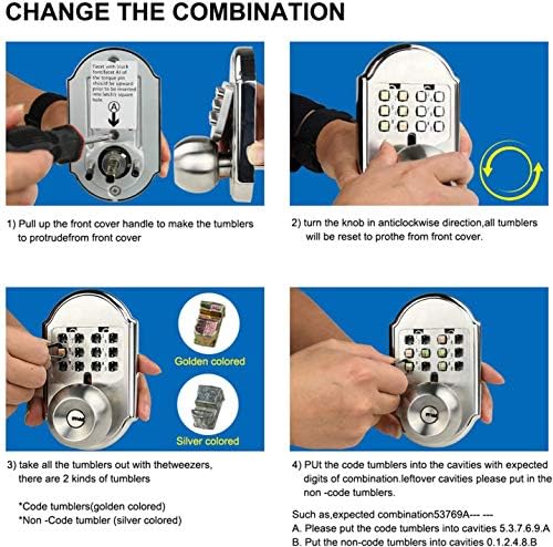 Keyless Entry Door Deadbolt Secure Waterproof