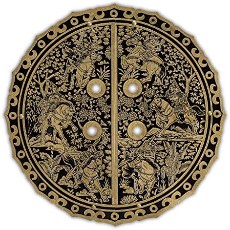 Hardware Philosophy 6-Horse Brass Cabinet Face Plate Set