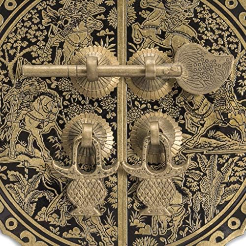 Hardware Philosophy 6-Horse Brass Cabinet Face Plate Set